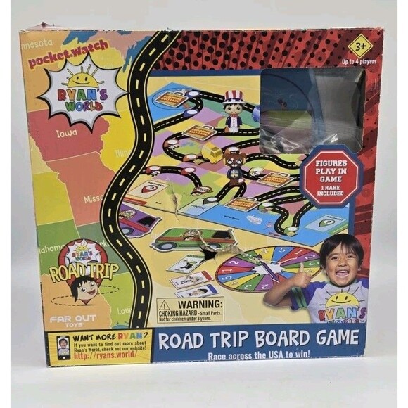 Ryan’s World Road Trip Board Game Race Across The USA To Win! 2 Figures Complete - Picture 5 of 10
